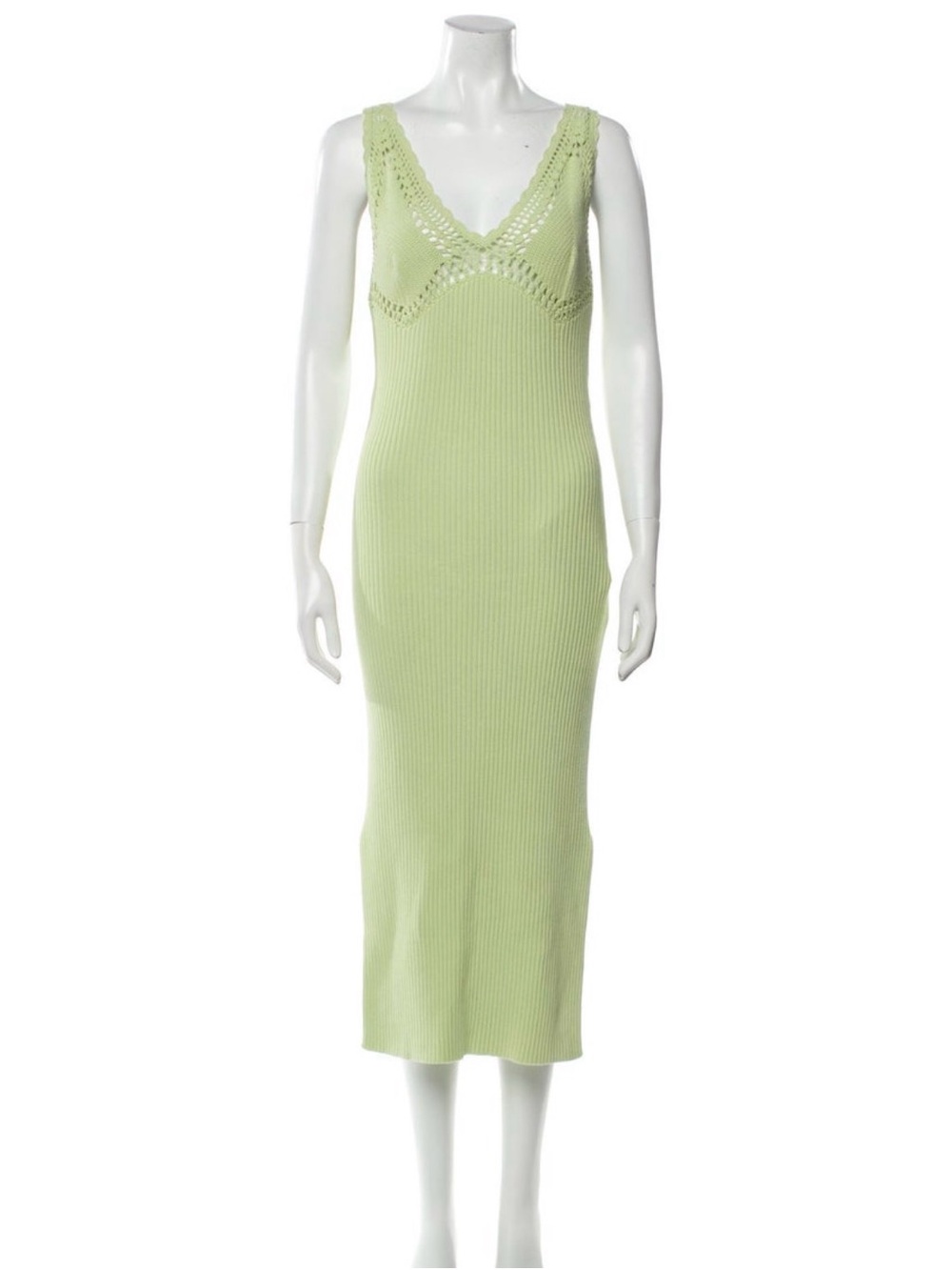 Derek Lam Crosby Pastel Green Knit Midi Dress - Picture 2 of 7